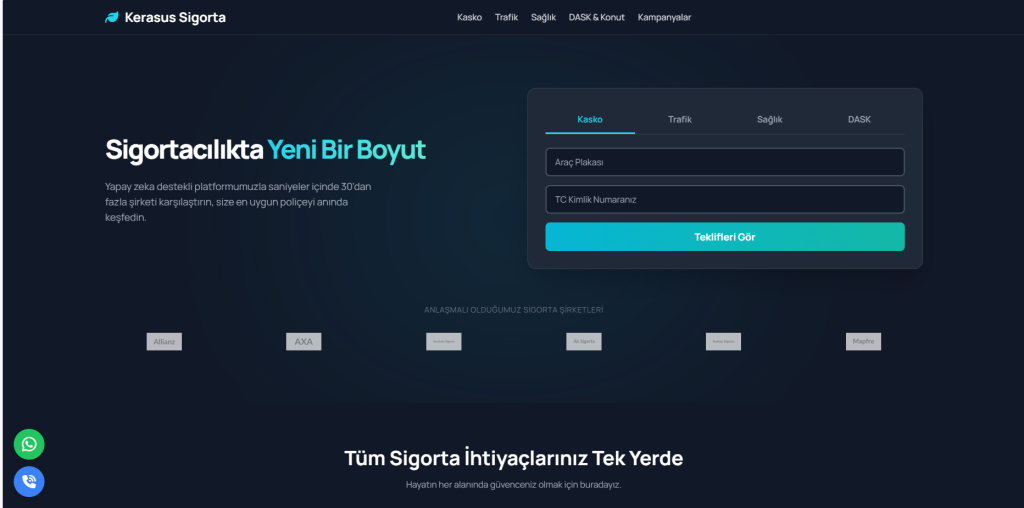 Kerasus Sigorta WordPress Teması