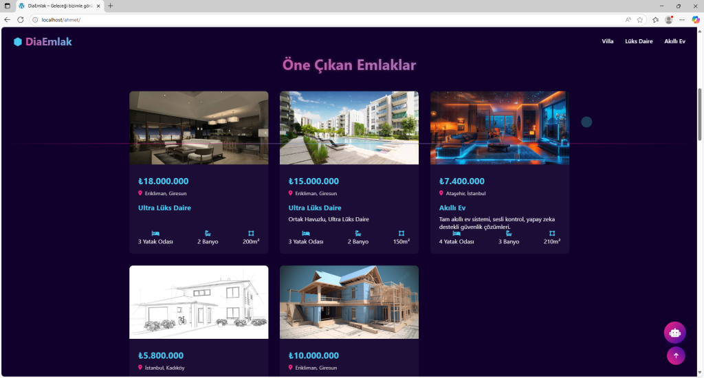 DiaEmlak WordPress Teması